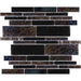 Tesoro - Treasure Series - 11.75 in. x 11.75 in. Glass Mosaic - Blackstone Linear