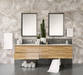 Tesoro - Agatha Collection - 12 in. x 36 in. Ceramic Wall Tile - Cream Glossy Installed