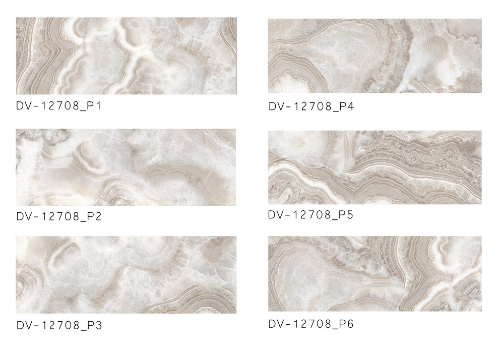 Tesoro - Agatha Collection - 12 in. x 36 in. Ceramic Wall Tile - Cream Glossy Variation