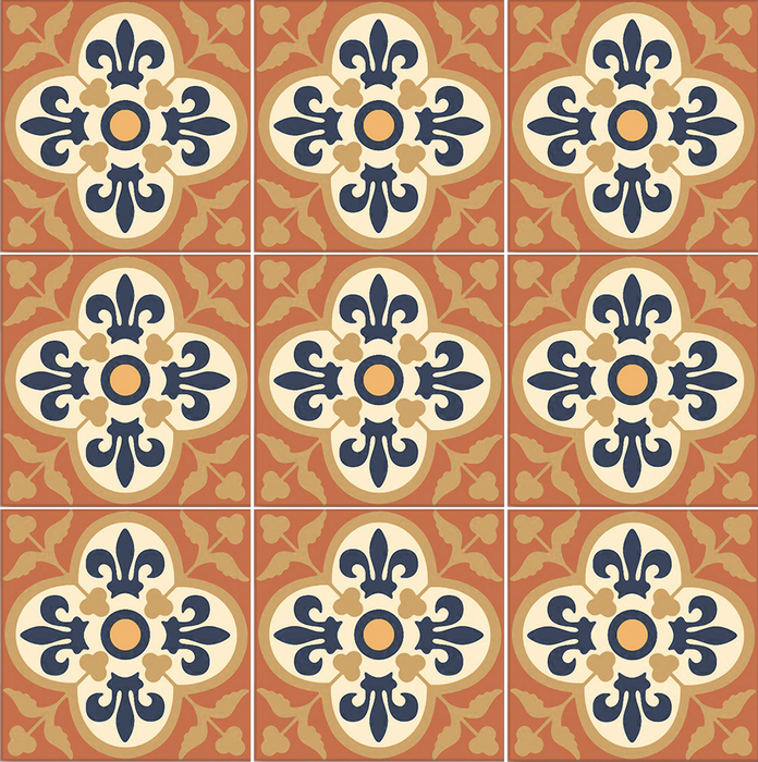 Tesoro - Ancient Collection - 6 in. x 6 in. Porcelain Tile - Barcelona Range View