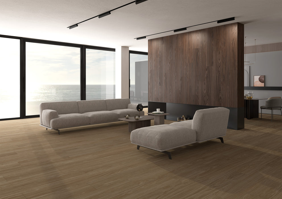 Tesoro - Dover Collection - 10 in. x 60 in. Porcelain Tile - Camel installed