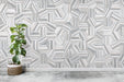 Tesoro - Flow Collection - 8.5 in. x 9.75 in. Porcelain Hex Tile - Grey Installed