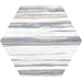 Tesoro - Flow Collection - 8.5 in. x 9.75 in. Porcelain Hex Tile - Grey