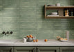 Tesoro - Graffiti Collection - 2 in. x 18 in. Porcelain Tile - Acquamarine Installed 2