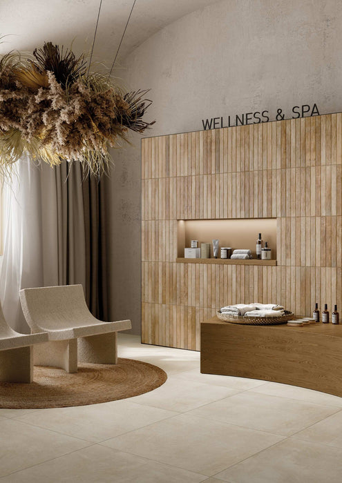 Tesoro - Graffiti Collection - 2 in. x 18 in. Porcelain Tile - Nolita Sunset Installed 2