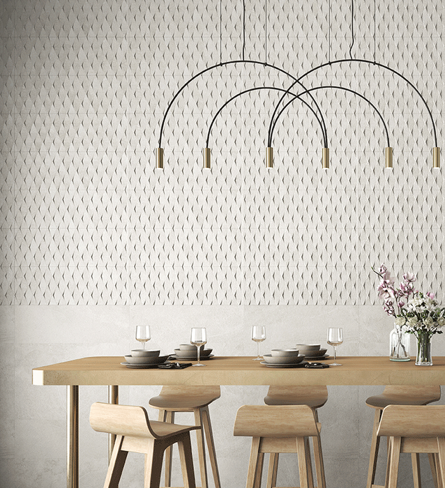 Tesoro - Icon Collection - 12 in. x 36 in. Ceramic Matte Wall Tile - Mixit Blanco Art Room Scene