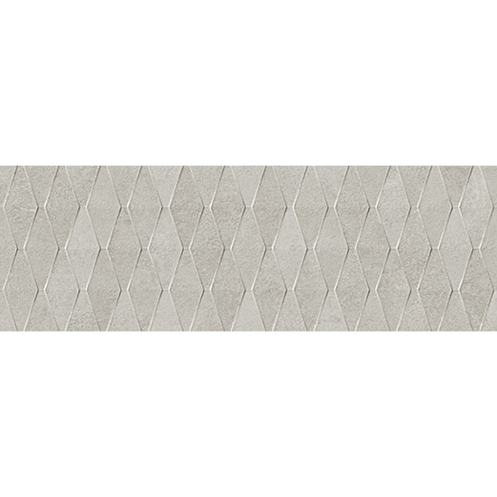 Tesoro - Icon Collection - 12 in. x 36 in. Ceramic Matte Wall Tile - Mixit Blanco Art