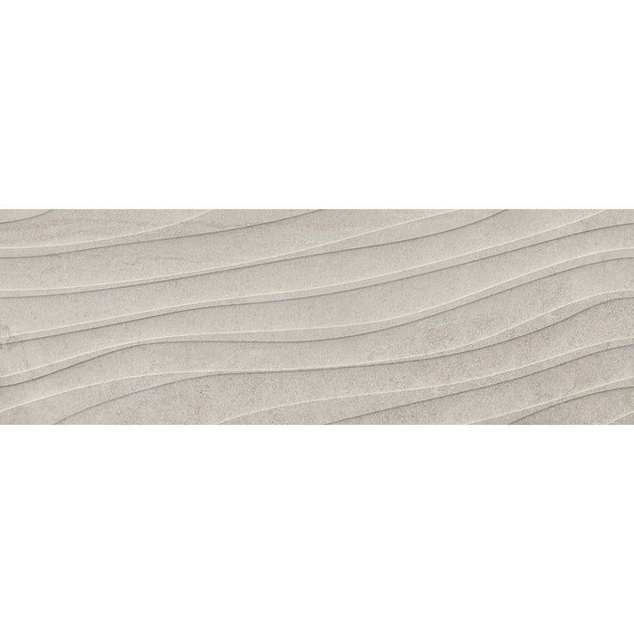 Tesoro - Icon Collection - 12 in. x 36 in. Ceramic Matte Wall Tile - Mixit Blanco Concept
