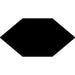 Tesoro - Kayak Collection - 6.5 in. x 13 in. Elongated Hex Porcelain Tile - Black