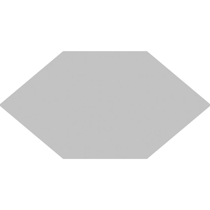 Tesoro - Kayak Collection - 6.5 in. x 13 in. Elongated Hex Porcelain Tile - Grey