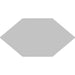 Tesoro - Kayak Collection - 6.5 in. x 13 in. Elongated Hex Porcelain Tile - Grey