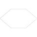 Tesoro - Kayak Collection - 6.5 in. x 13 in. Elongated Hex Porcelain Tile - White