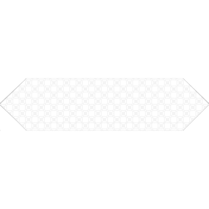 Tesoro - Marrow Collection - 3 in. x 12 in. Glossy Ceramic Wall Tile - White Deco