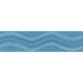 Tesoro - Ocean Wave Collection - 6 in. x 24 in. Glossy Porcelain Tile - Aqua Green