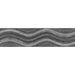 Tesoro - Ocean Wave Collection - 6 in. x 24 in. Glossy Porcelain Tile - Charcoal