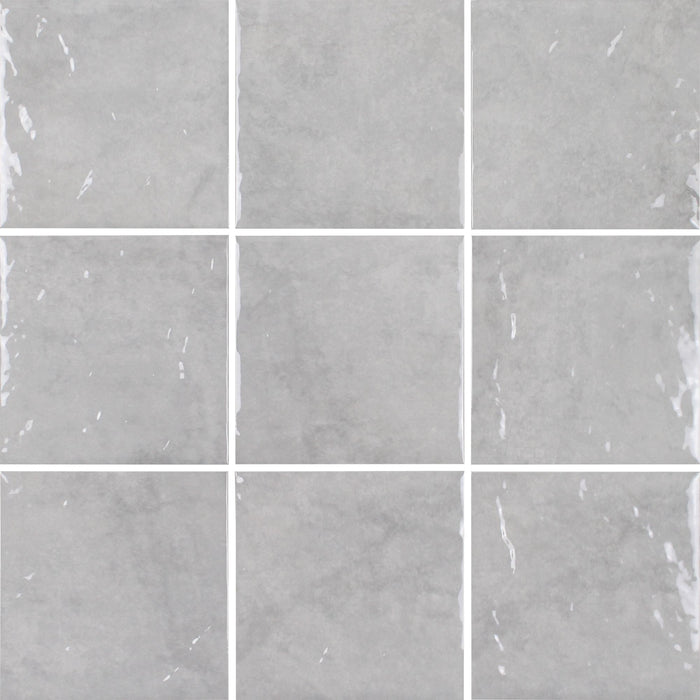 Tesoro - Aquatica Pool Collection - Reef Series - 6  in. x 6 in. Glass Wall Tile - Nacre