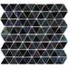 Tesoro - Triangle Series - 11.75 in. x 11.75 in. Glass Mosaic - Black