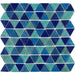 Tesoro - Triangle Series - 11.75 in. x 11.75 in. Glass Mosaic - Blend