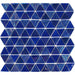 Tesoro - Triangle Series - 11.75 in. x 11.75 in. Glass Mosaic - Cobalt