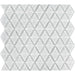 Tesoro - Triangle Series - 11.75 in. x 11.75 in. Glass Mosaic - White