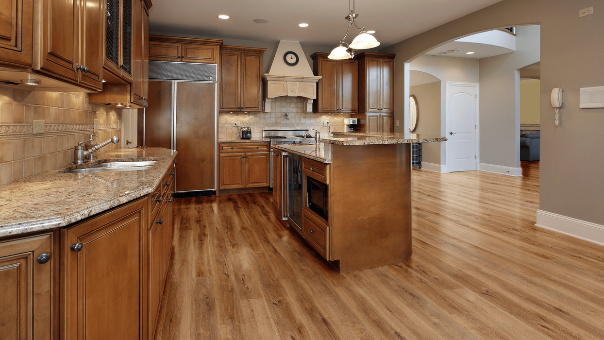 Tesoro - Velluna - 9 in. x 60 in. WPC Luxury Vinyl Planks - Bordeaux Room Scene