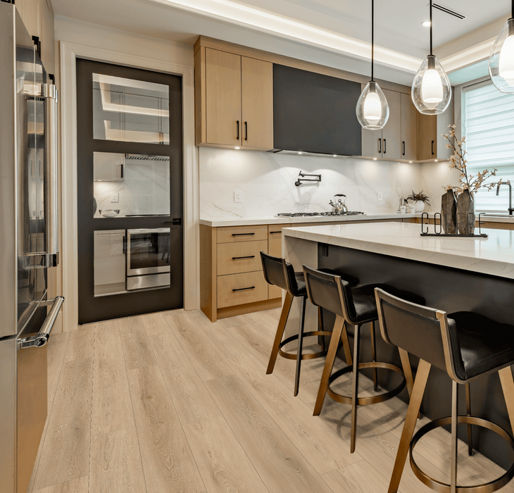 Tesoro - Velluna - 9 in. x 60 in. WPC Luxury Vinyl Planks - Castano Room Scene
