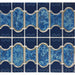 Tesoro - Botanical Collection - Porcelain Mosaic - Caribbean Blue