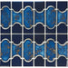 Tesoro - Botanical Collection - Porcelain Mosaic - Cobalt