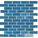 Tesoro - Nautical Series - 1 in. x 3 in. Glass Mosaic - Bimini Blue