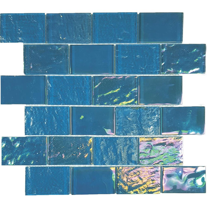 Tesoro - Nautical Series - 2 in. x 3 in. Glass Mosaic - Bimini Blue