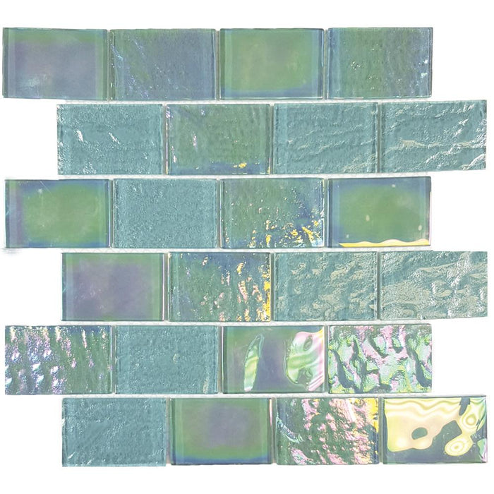 Tesoro - Nautical Series - 2 in. x 3 in. Glass Mosaic - Emerald Green