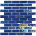 Tesoro - Nautical Series - 1 in. x 3 in. Glass Mosaic - Naval Blue