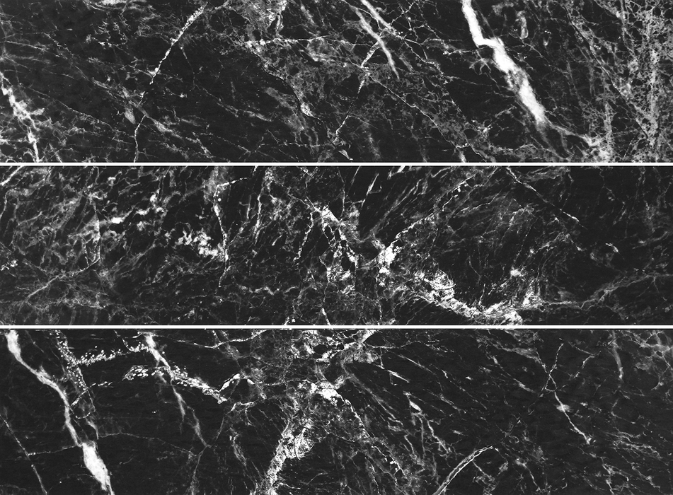 Tesoro - Roccia Collection - 6 in. x 24 in. Glossy Porcelain Tile - Black Variation
