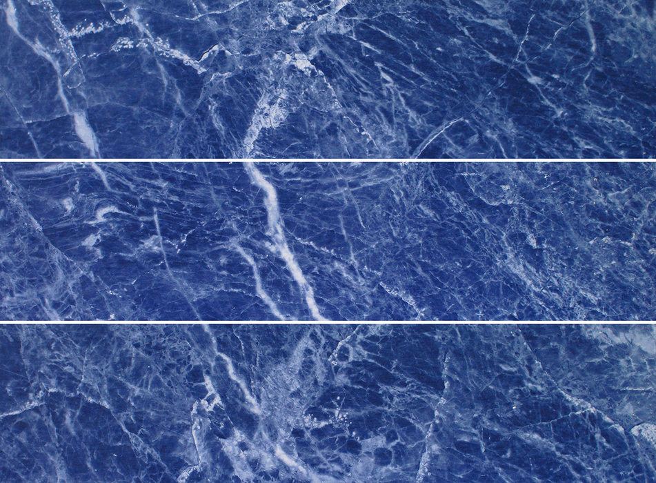 Tesoro - Roccia Collection - 6 in. x 24 in. Glossy Porcelain Tile - Cobalt Variation