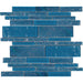 Tesoro - Treasure Series - 11.75 in. x 11.75 in. Glass Mosaic - Topazstone Linear