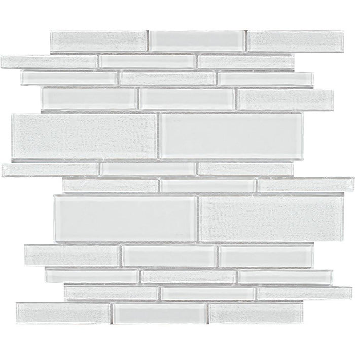 Tesoro - Treasure Series - 11.75 in. x 11.75 in. Glass Mosaic - Whitestone Linear