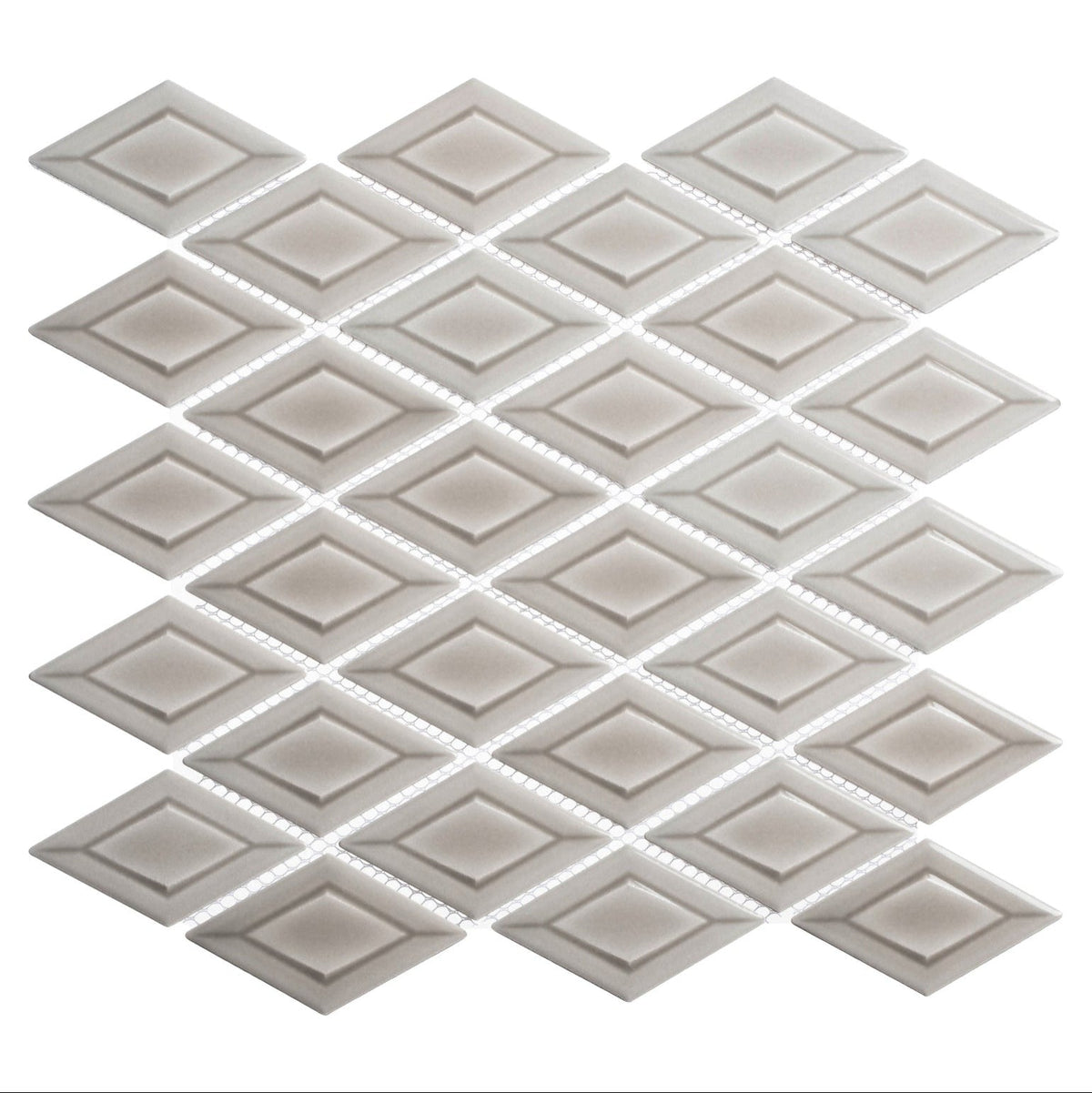 Bellagio - Tetragon Collection Porcelain Diamond Mosaic - Foxer