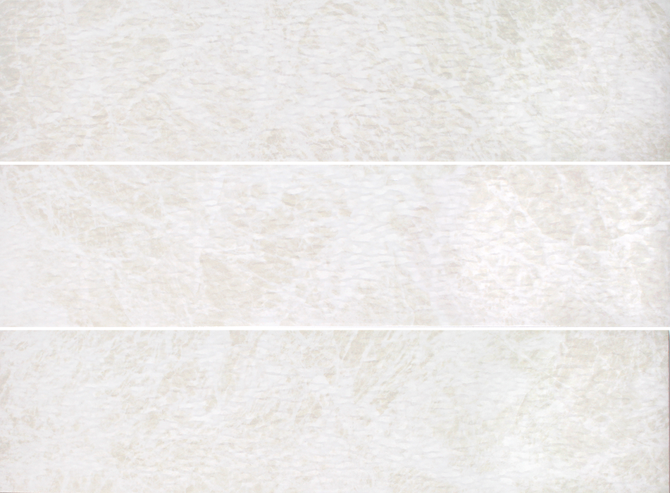 Tesoro - Roccia Collection - 6 in. x 24 in. Glossy Porcelain Tile - Ice White Variation