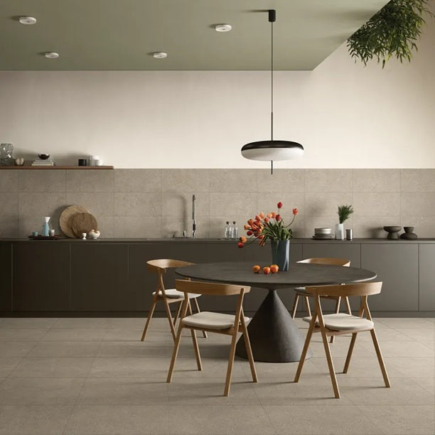 Arizona Tile - Intense Series - 12" x 24" Rectified Porcelain Tile - Toffee wall installation