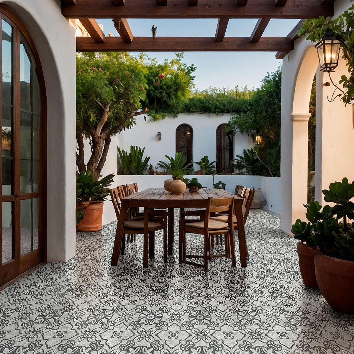 MSI - Trinity 8 in. x 8 in. Porcelain Tile Collection - Trastevere Outdoor Install