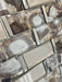 MTD - Tribeca Collection 12 in. x 13 in. Glass Subway Mosaic - Umber Close View