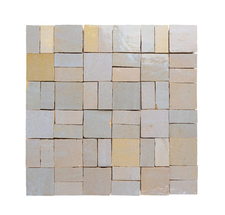 Lungarno - Zellige Bespoke - Crosshatch Terracotta Mosaic - Twilight Bloom