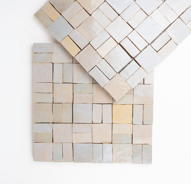 Lungarno - Zellige Bespoke - Crosshatch Terracotta Mosaic - Twilight Bloom v2