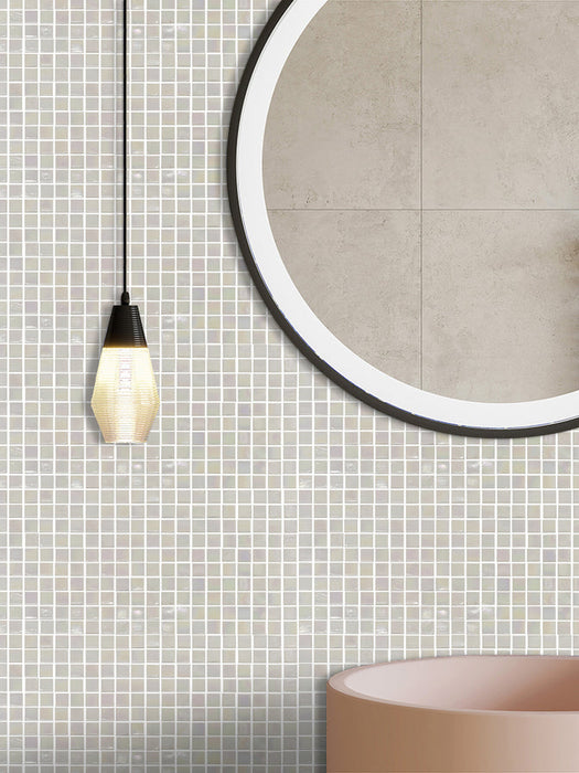 Emser Tile - Galore - Glass Mosaic - Pearl Installed