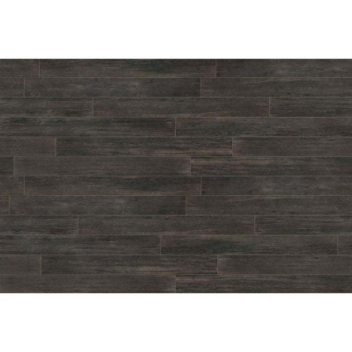 Elysium - Selection Oak Series - 6 in. x 36 in. Grip R11 Porcelain Tile - Black