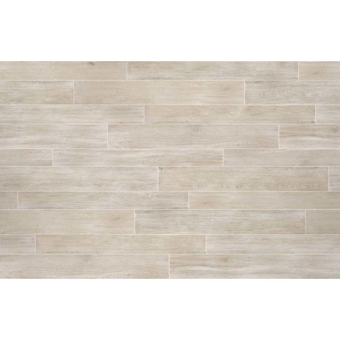 Elysium - Selection Oak Series - 6 in. x 36 in. Grip R11 Porcelain Tile - White