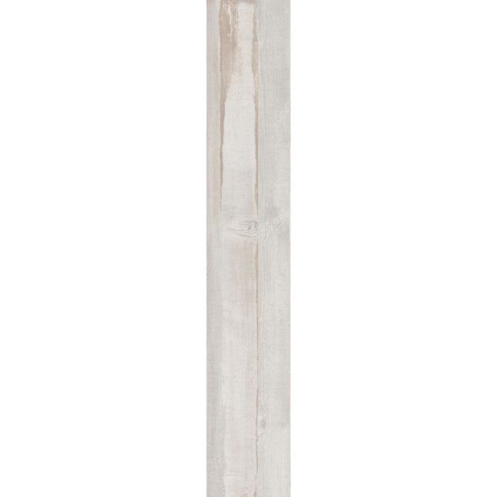 Elysium - Deco Wood 8 in. x 48 in. Rectified Porcelain Tile - White