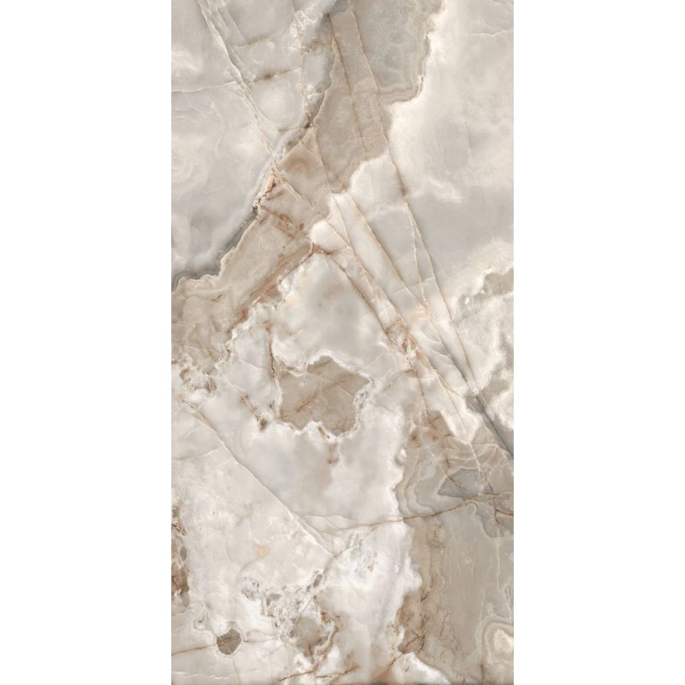 Elysium - Reves Series - 24 in. x 48 in. Glossy Rectified Porcelain Tile - Noisettte