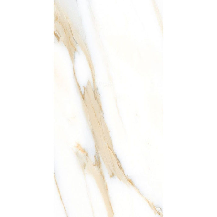 Elysium - AGL 12 in. x 24 in. Polished Rectified Porcelain Tile - Calacatta Gold