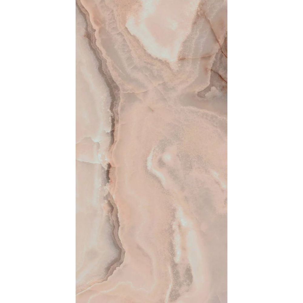 Elysium - Reves Series - 24 in. x 48 in. Glossy Rectified Porcelain Tile - Rose